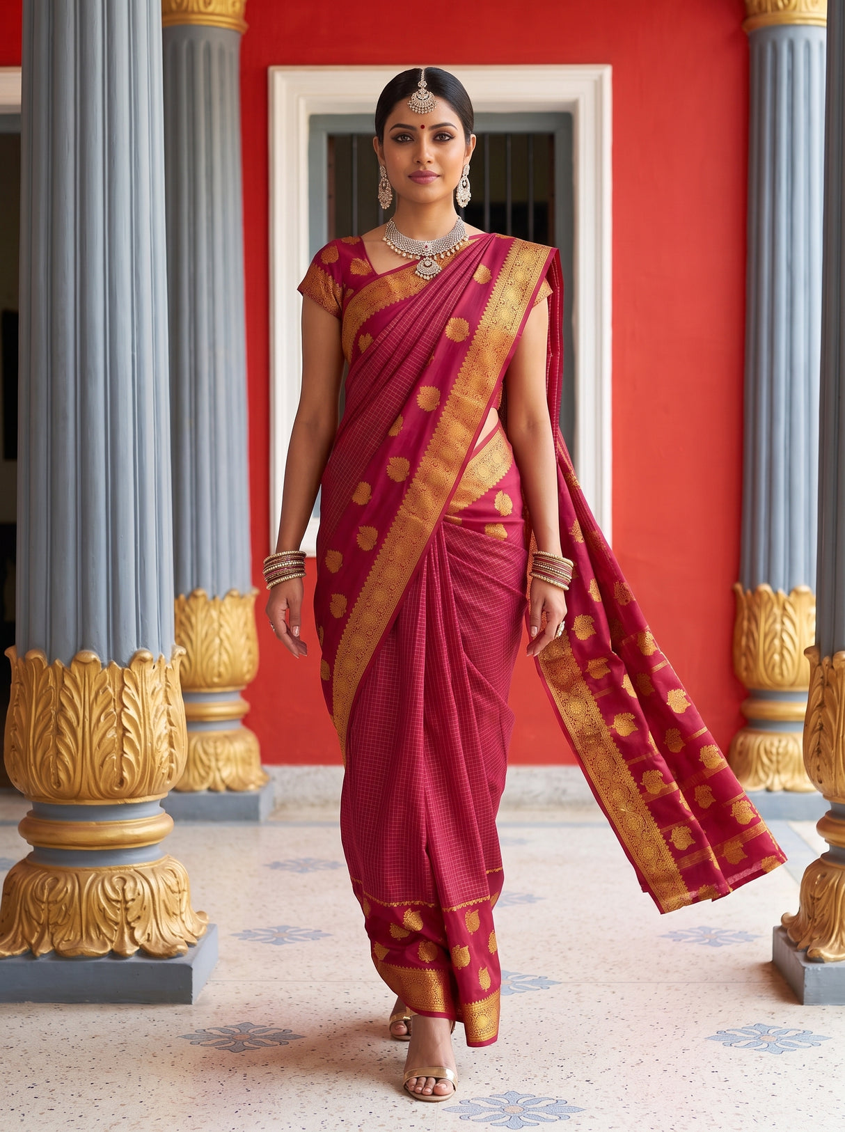 MIMOSA Rani Saree Saree — pose 6 styling detail