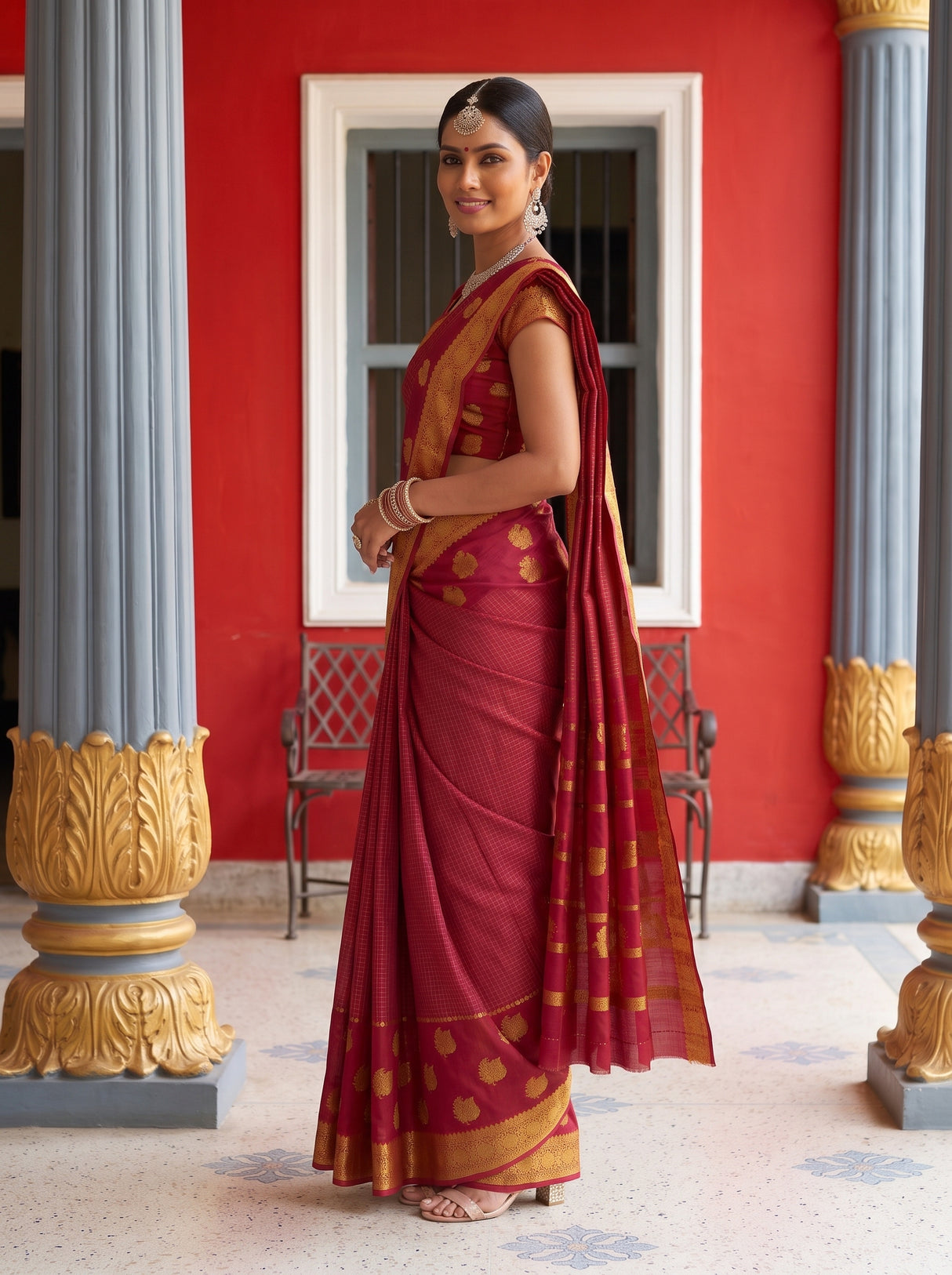MIMOSA Rani Saree Saree — pose 9 styling detail