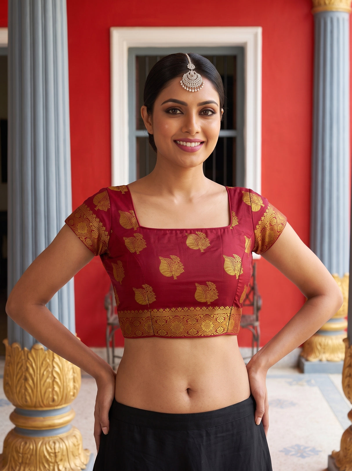 MIMOSA Rani Saree Saree — blouse close-up
