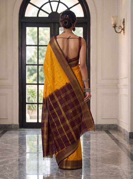 MIMOSA Gold Saree Saree — pose 2 styling detail