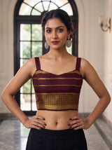 MIMOSA Gold Saree Saree — blouse close-up