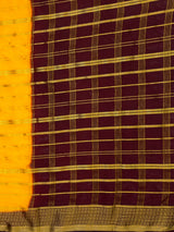 MIMOSA Gold Saree Saree — pallu and zari work detail