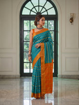 MIMOSA Sapphire Saree Saree — pose 3 styling detail
