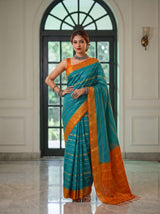 MIMOSA Sapphire Saree Saree — pose 4 styling detail
