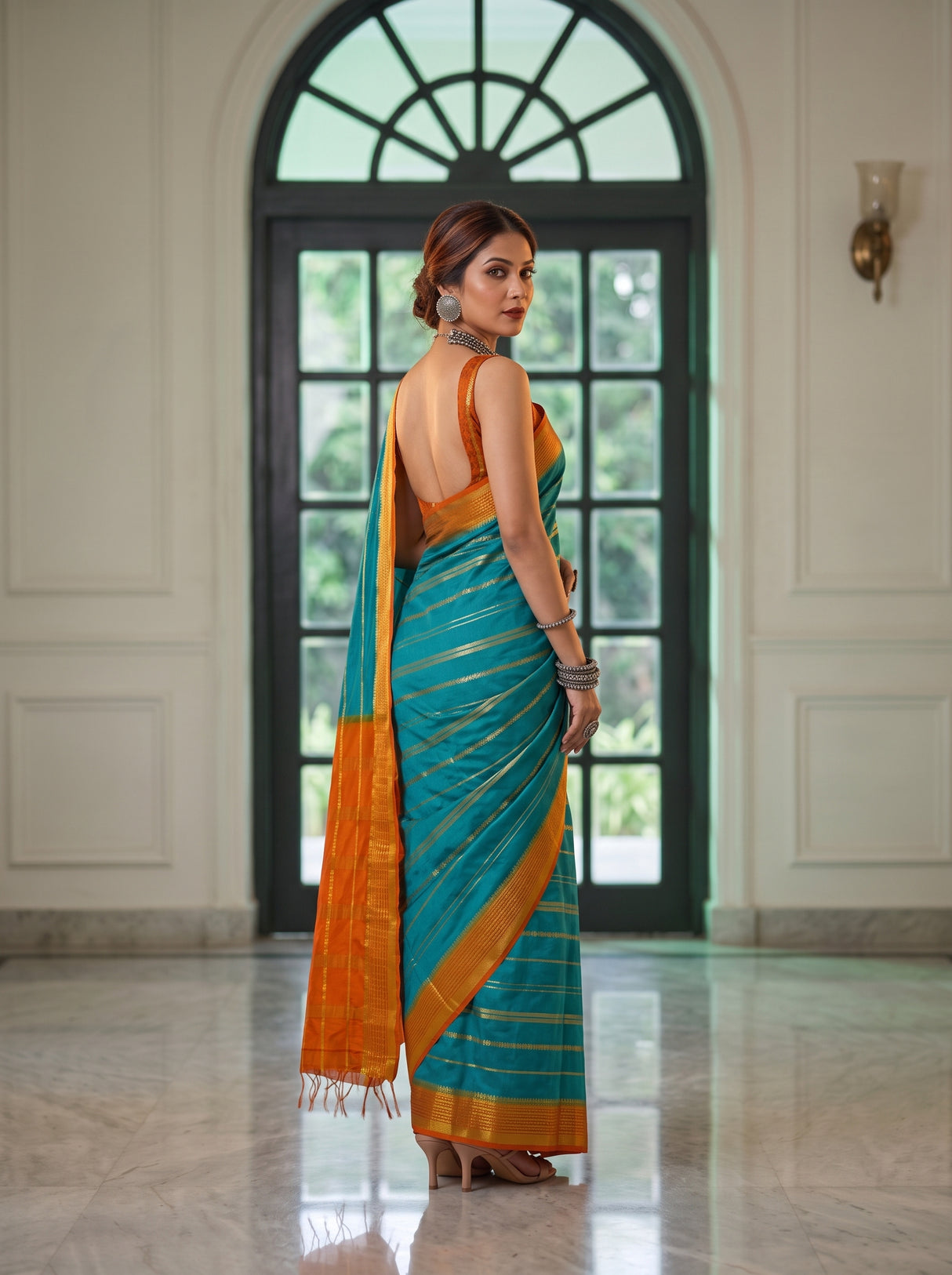MIMOSA Sapphire Saree Saree — pose 7 styling detail