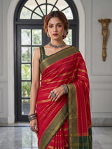 MIMOSA Strawberry Saree Saree — pose 10 styling detail