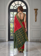 MIMOSA Strawberry Saree Saree — pose 2 styling detail