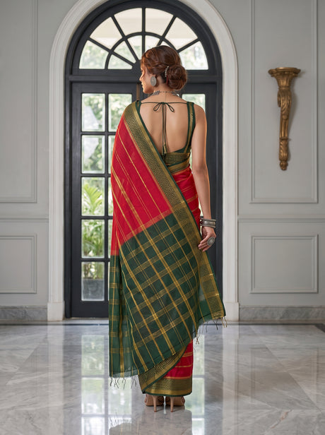MIMOSA Strawberry Saree Saree — pose 2 styling detail