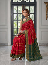 MIMOSA Strawberry Saree Saree — pose 8 styling detail