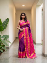 MIMOSA Magenta Saree Saree — pose 10 styling detail