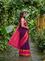 MIMOSA Magenta Saree Saree — pose 3 styling detail
