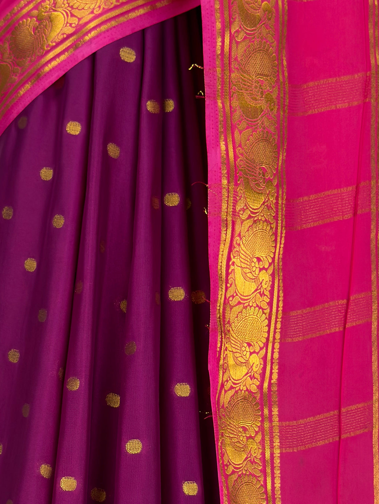 MIMOSA Magenta Saree Saree — fleets shot full lifestyle