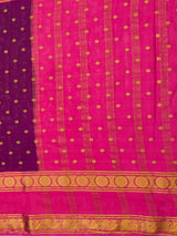 MIMOSA Magenta Saree Saree — pallu and zari work detail