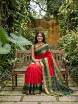 MIMOSA Strawberry Saree Saree — pose 8 styling detail
