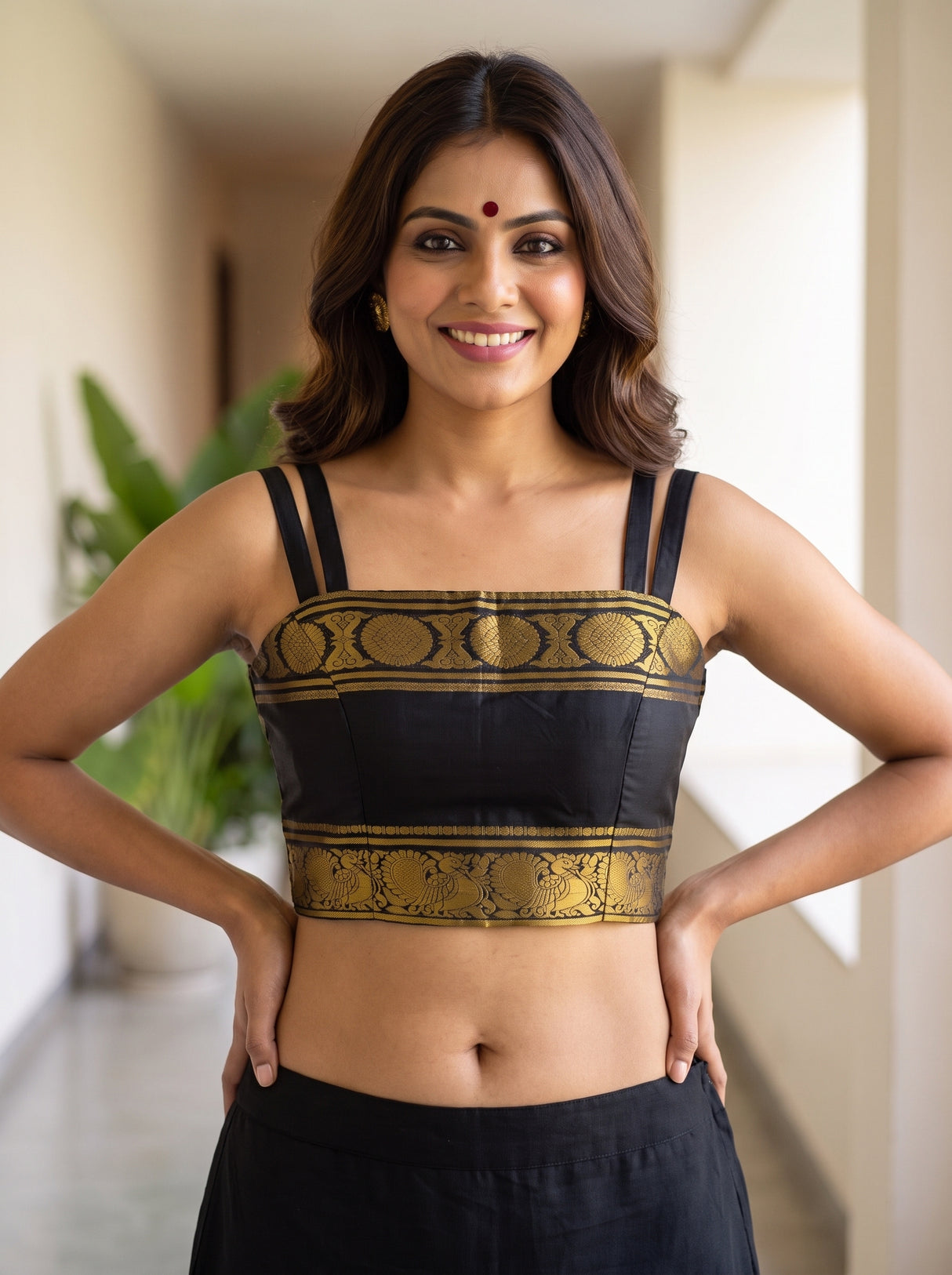 MIMOSA Strawberry Saree Saree — blouse close-up