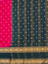MIMOSA Strawberry Saree Saree — pallu and zari work detail