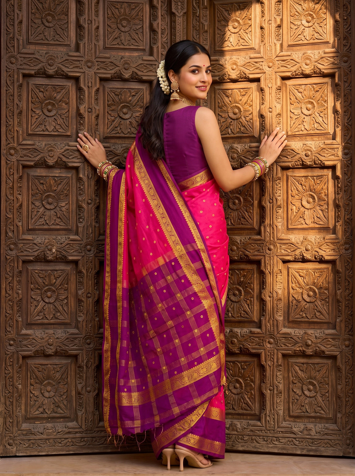 MIMOSA Gajari Saree Saree — pose 7 styling detail