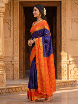 MIMOSA Navy Saree Saree — pose 3 styling detail