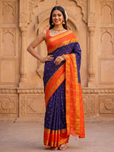 MIMOSA Navy Saree Saree — pose 4 styling detail