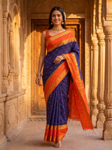 MIMOSA Navy Saree Saree — pose 6 styling detail