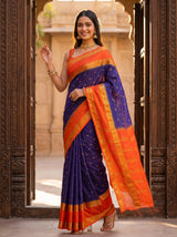 MIMOSA Navy Saree Saree — pose 9 styling detail