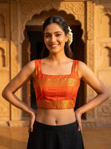 MIMOSA Navy Saree Saree — blouse close-up