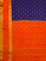 MIMOSA Navy Saree Saree — pallu and zari work detail