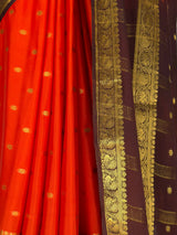 MIMOSA Orange Saree Saree — fleets shot full lifestyle