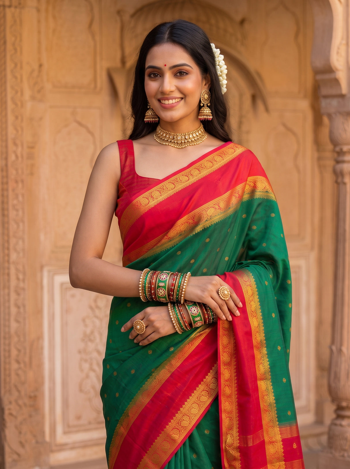 MIMOSA Rama Saree Saree — pose 10 styling detail