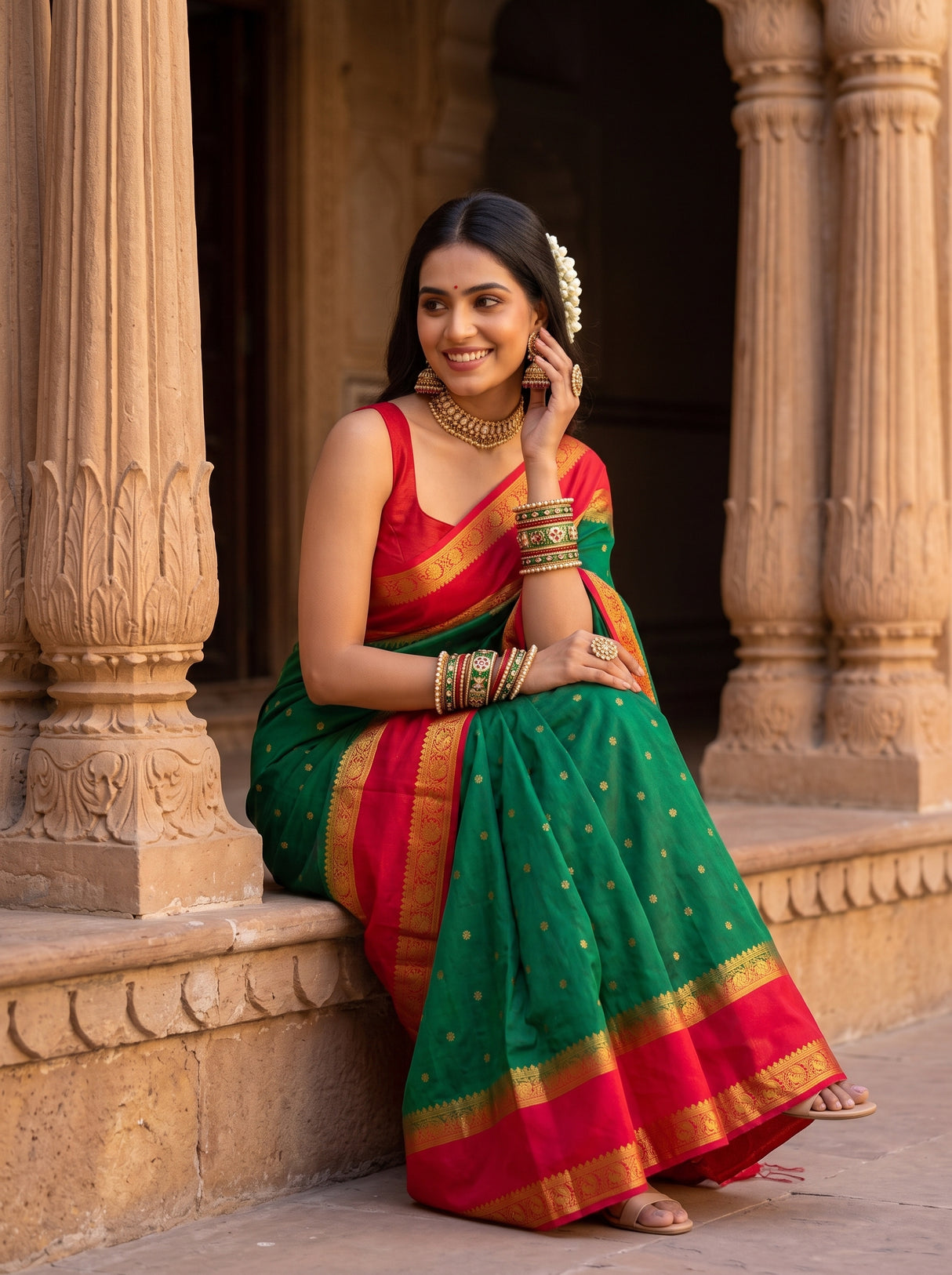 MIMOSA Rama Saree Saree — pose 8 styling detail