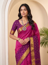 MIMOSA Magenta Saree Saree — pose 10 styling detail