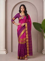 MIMOSA Magenta Saree Saree — pose 4 styling detail