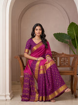 MIMOSA Magenta Saree Saree — pose 8 styling detail