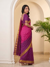 MIMOSA Magenta Saree Saree — pose 9 styling detail