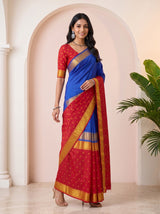 MIMOSA Royal Blue Saree Saree — pose 9 styling detail