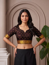 MIMOSA Red Saree Saree — blouse close-up