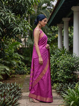 MIMOSA Pink Saree Saree — pose 3 styling detail