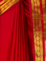 MIMOSA Red Saree Saree — fleets shot full lifestyle