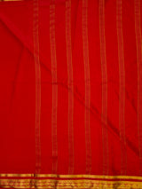 MIMOSA Red Saree Saree — pallu and zari work detail