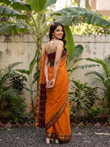 MIMOSA Mustard Mysore Silk Crepe Saree — pose 7 styling detail