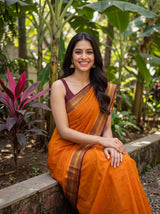 MIMOSA Mustard Mysore Silk Crepe Saree — pose 8 styling detail