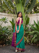 MIMOSA Rama Mysore Silk Crepe Saree — pose 7 styling detail