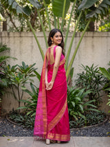 MIMOSA Rani Mysore Silk Crepe Saree — pose 7 styling detail