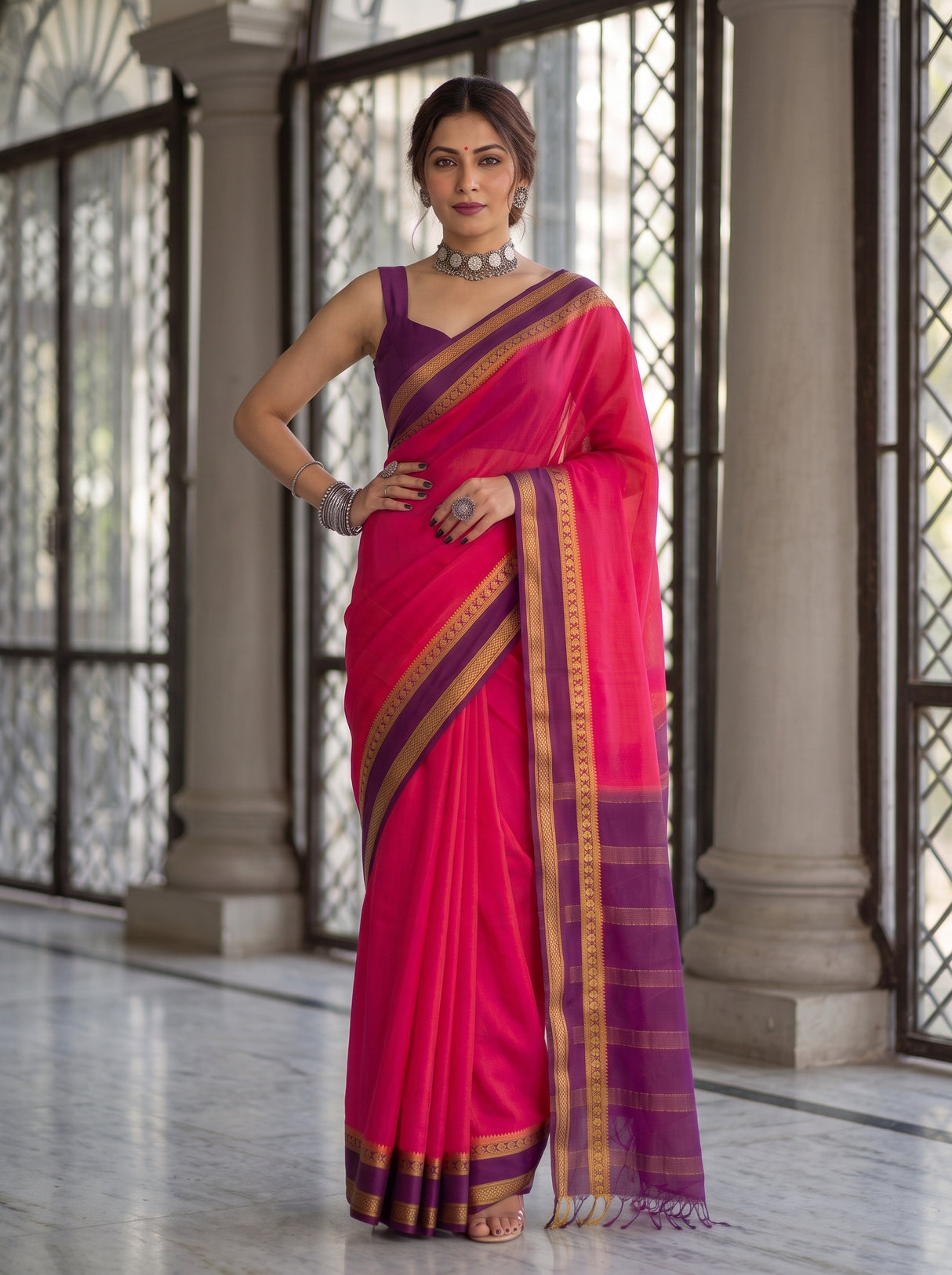 MIMOSA Gajari Saree Saree — pose 4 styling detail