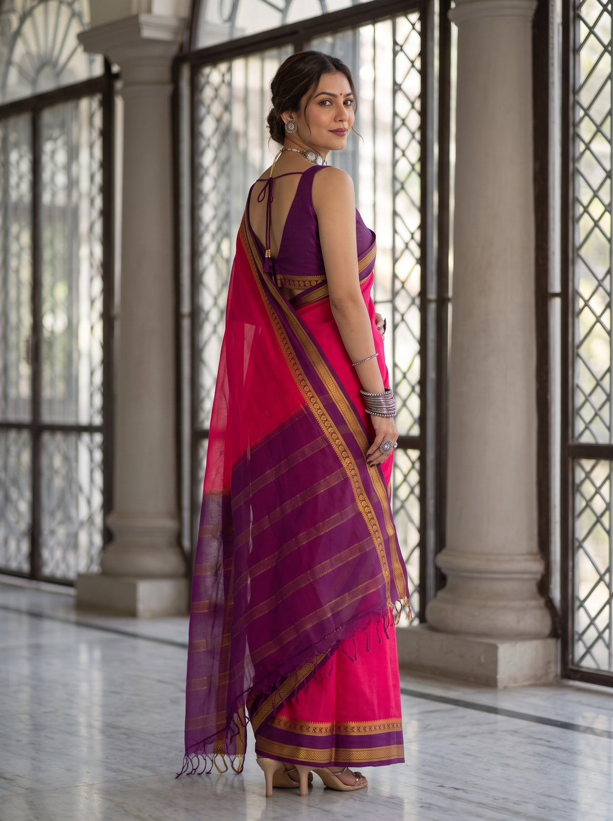 MIMOSA Gajari Saree Saree — pose 5 styling detail