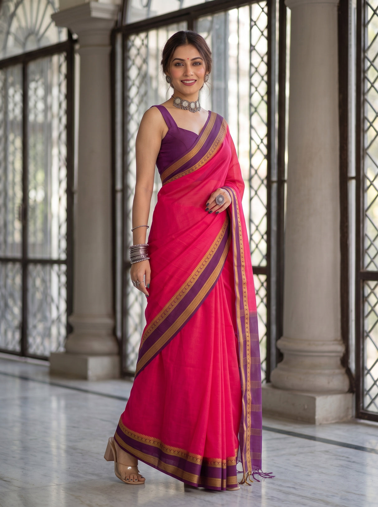 MIMOSA Gajari Saree Saree — pose 9 styling detail