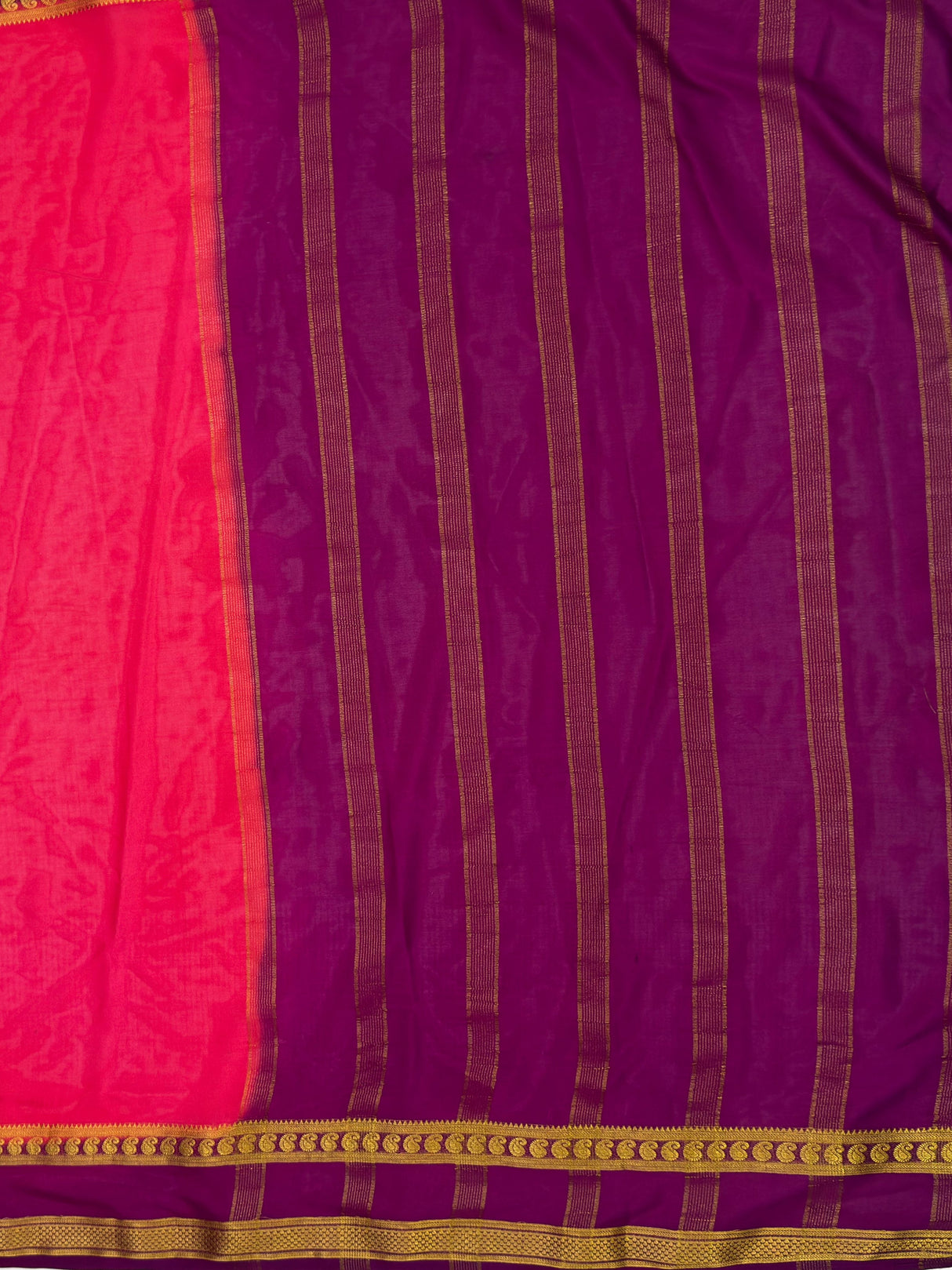 MIMOSA Gajari Saree Saree — pallu and zari work detail