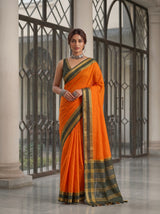 MIMOSA Mustard Saree Saree — pose 5 styling detail