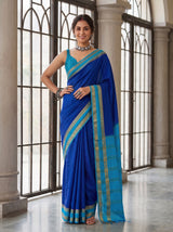 MIMOSA Royal Blue Saree Saree — pose 4 styling detail