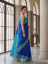 MIMOSA Royal Blue Saree Saree — pose 9 styling detail